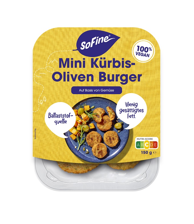 Mini Kürbis-Oliven Burger