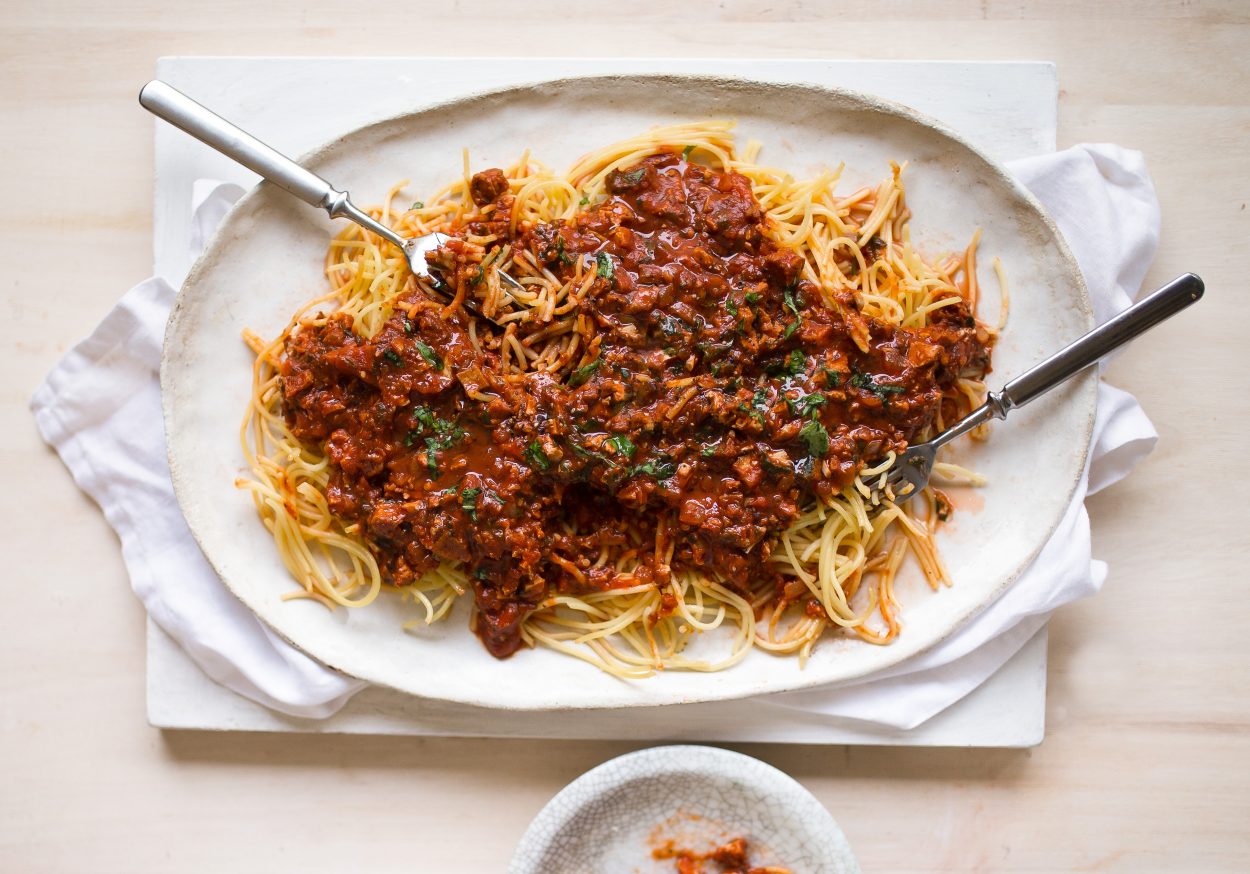 vegaaninen-pasta-bolognese