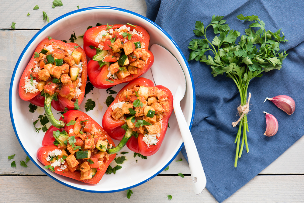 Gevulde paprika tofu