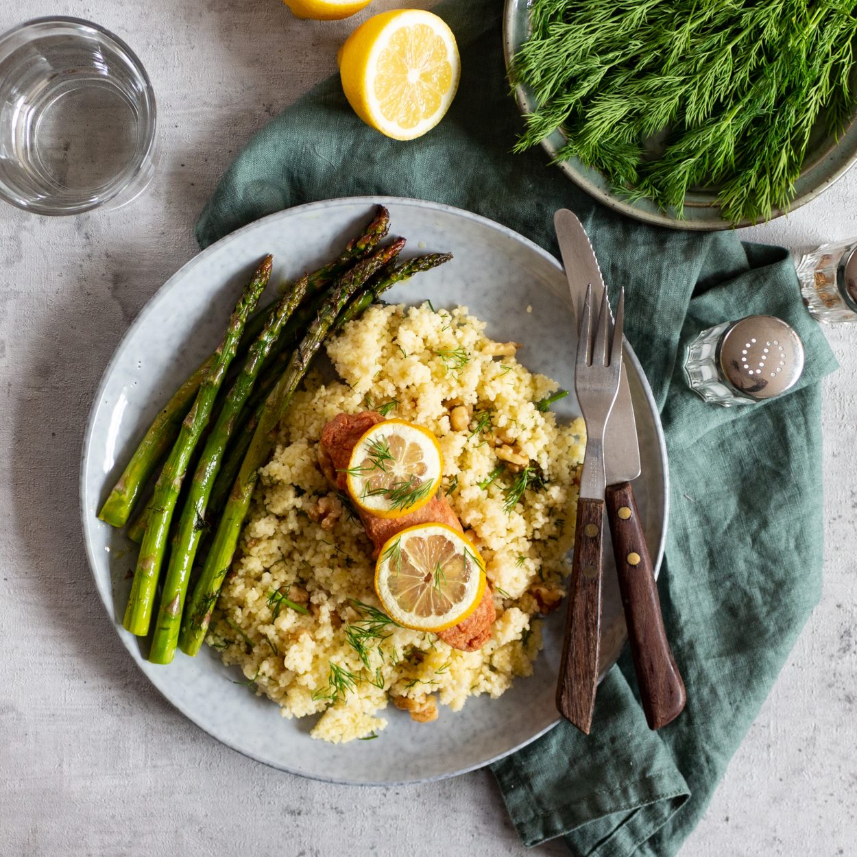 SoFish salmon style couscous asperges