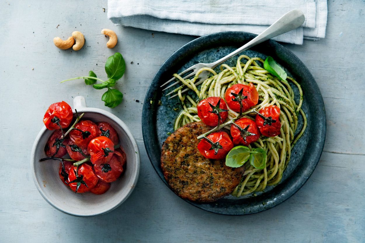 SoFine Broccoliburger met Spaghetti