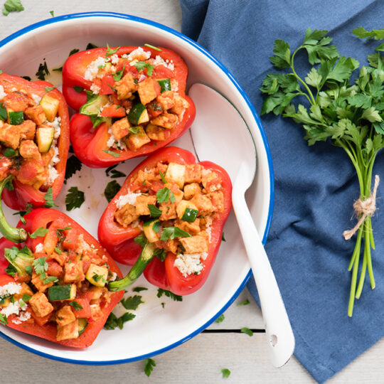 Gevulde paprika tofu